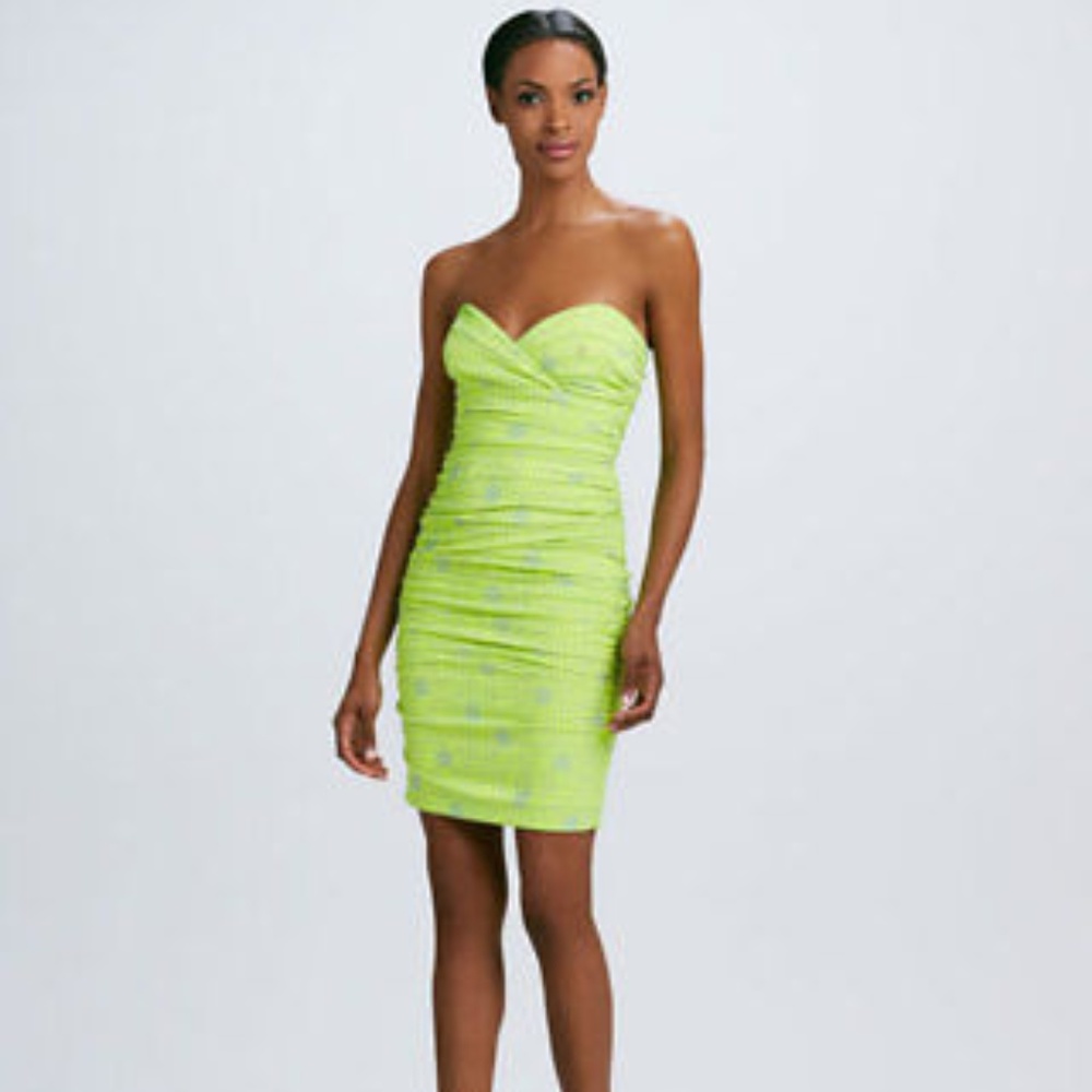 Vintage Nicole Miller Mila Strapless Ruched Dress